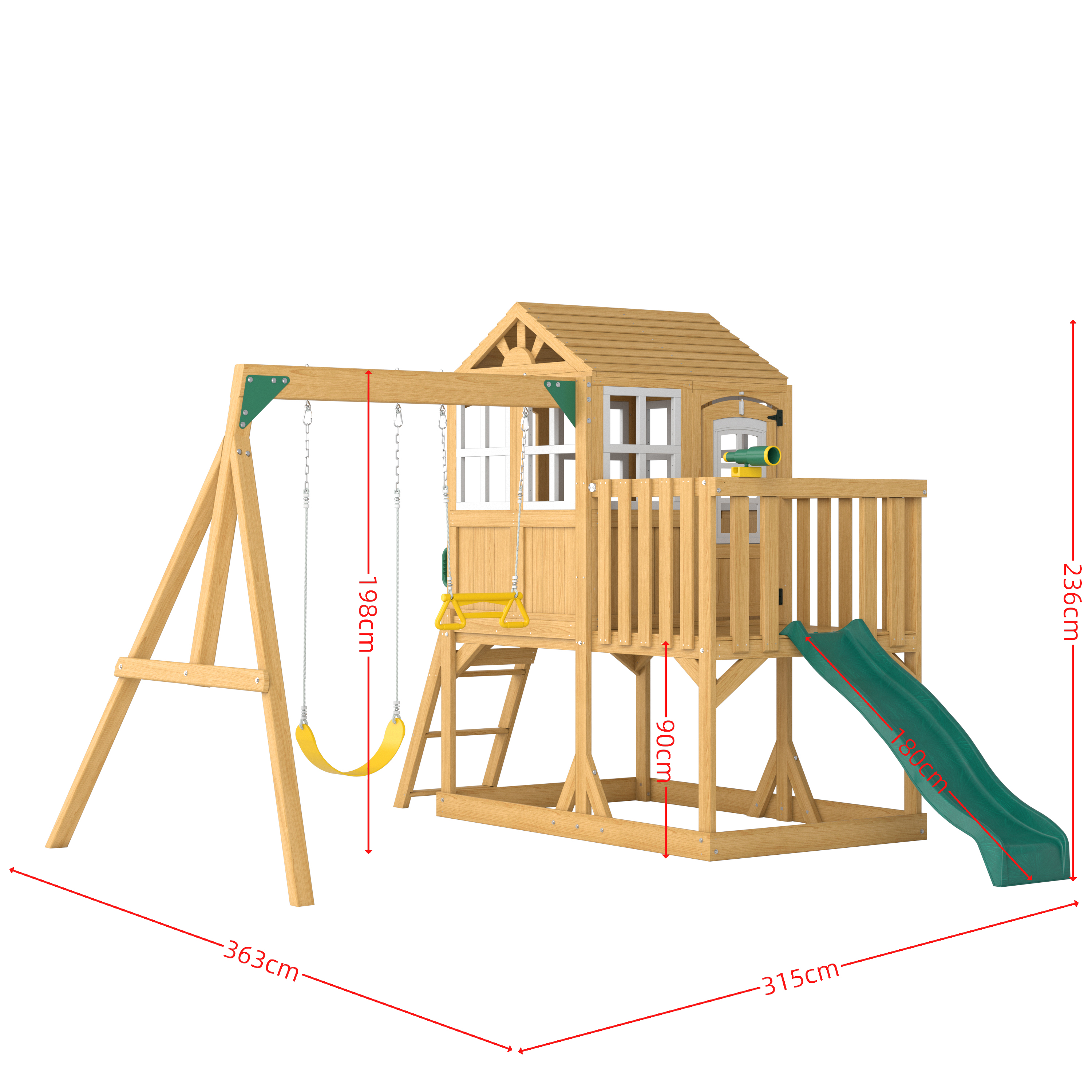 Kedatangan baru: Playset kayu luar ruangan kami yang paling populer untuk kesenangan halaman belakang!