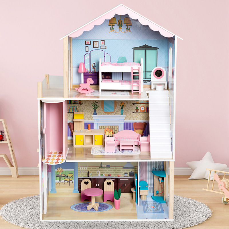 Mencari rumah boneka kayu multi-level besar untuk meningkatkan penawaran ritel Anda?