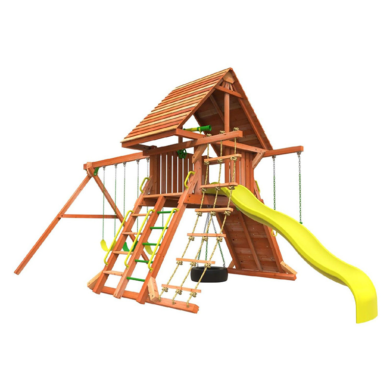 Set ayunan kayu retret highline